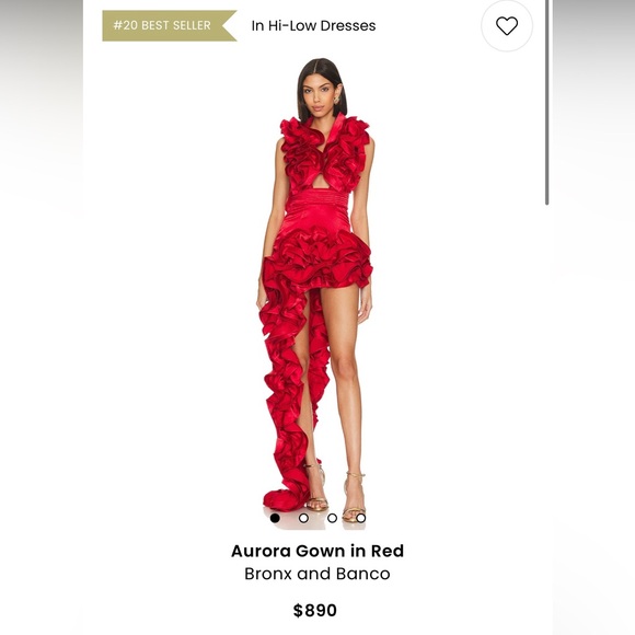 Bronx and Banco Dresses & Skirts - Bronx and Banco Ruffled Red Hi-Low Dress